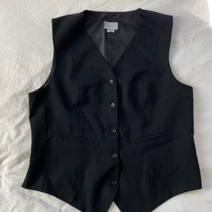 Cayson womens black vest XL button up uniform holiday server waiter